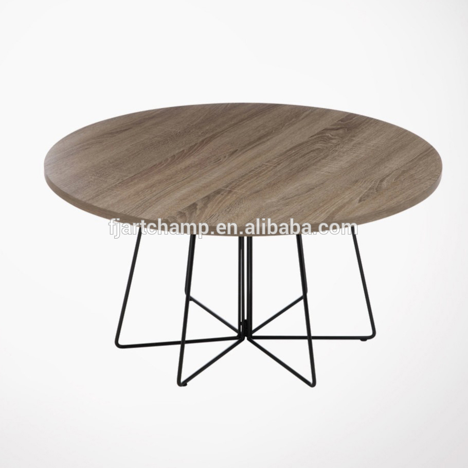Modern Design Set 2 Veneer Mdf Board, Round Shape Tea Table Design